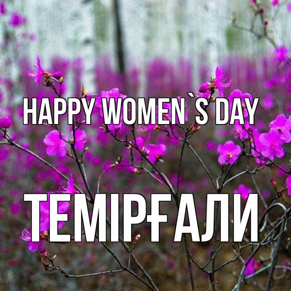 Greetings card с именем, ТЕМІРҒАЛИ happy women`s day дикие цветы Greetings with text for free download 